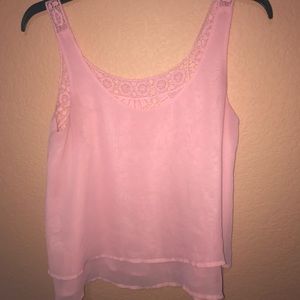 Pink flowy crop top